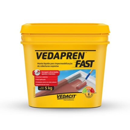 Manta Líquida Impermeabilizante Vedacit Vedapren Fast 5kg Branco
