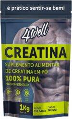 Creatina Monohidratada 4well 1Kg Sabor Natural