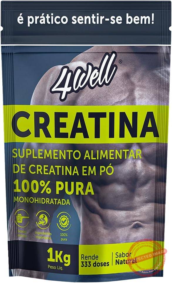 Creatina Monohidratada 4well 1Kg Sabor Natural Creatina Monohidratada 4well 1Kg Sabor Natural - Imagem 1