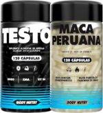 Kit Maca Peruana Amarela 2500mg 120 Capsulas Sem Gluten + Testo Vitaminas e minerais com Boro 120 Capsulas