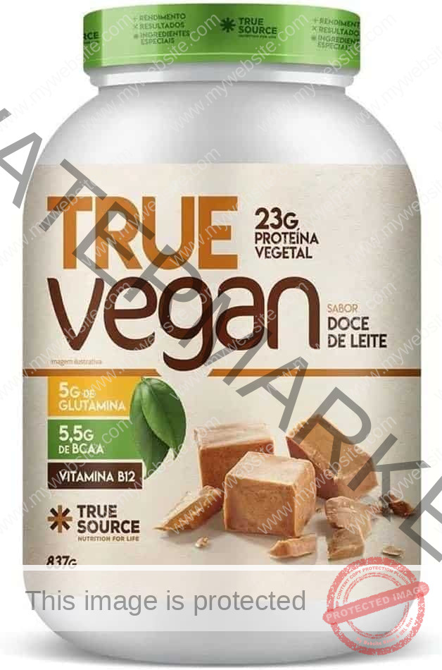 True Source True Vegan Proteína Vegetal - 837G Doce De Leite True Source True Vegan Proteína Vegetal - 837G Doce De Leite - Imagem 1