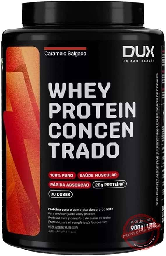 Whey Protein Concentrado Caramelo Salgado Pote 900g – Contribui para o Ganho Muscular Hipertrofia – Dux Human Health Whey Protein Concentrado Caramelo Salgado Pote 900g – Contribui para o Ganho Muscular Hipertrofia – Dux Human Health - Imagem 1
