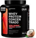 Whey Protein Concentrado Coco Pote 450g – Contribui para o Ganho Muscular Hipertrofia – Dux Human Health