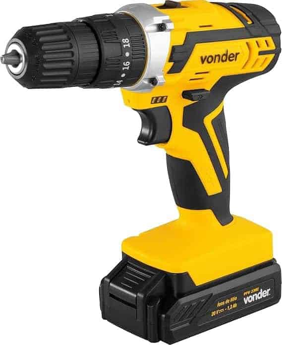 Vonder-Parafusadeira-Furadeira-com-Impacto-a-Bateria-20-V-Fonte-de-Carregamento-Bivolt-Automatica-PFV-238I.jpg Vonder, Parafusadeira/Furadeira com Impacto a Bateria, 20 V, Fonte de Carregamento Bivolt Automática, PFV 238I. - Imagem 1